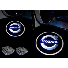 C9 Volvo Kapı Logosu Yeni Nesil Mesafe Sensörlü Pilli Ön 2 Kapı Için Karbon Görünümlü