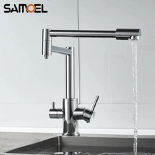 Mutfak Evye Bataryası Dual Flow Su Arıtma Çıkışlı Katlanır Tasarım Krom 5 Yıl Güvenceli.