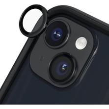 Bzontech iPhone 15 / 15 Plus Mercek Lens Kamera Koruyucu Siyah