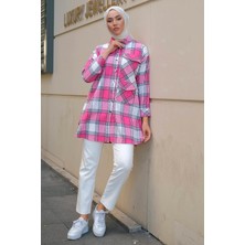 Tek Cepli Oduncu Gömlek Pembe HM2271