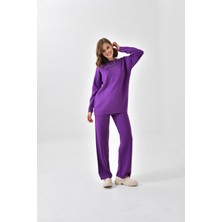 FTZ Women Kadın  Düz Basic İkili Takım  Mor 20588