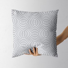 Jwk Home Ikat Geometrik Desenli 2 Dijital Baskılı Kırlent Kılıfı (43X43)