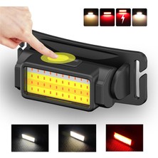 Paras Ticaret 5 Mod Aydınlatma Oynar Başlı Kafa Feneri 50 Cob LED Kafa Lambası (5,9 cm x 2,4 Cm)