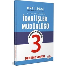 Editör Yayınları 2023 GYS Adalet Bakanlığı Idari Işler Müdürlüğü 3 Deneme Çözümlü Görevde Yükselme