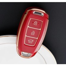 Şenyıldız Aksesuar Hyundai I30 İX25 İX35 Kona Elantra Accent Santa Fe Anahtar Koruma Kılıfı 3 Tuşlu