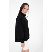 Basic İnce Sweatshirt, Dik Yaka  - Vassago