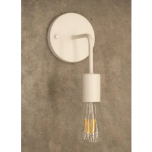 Riolight  RETRO18,RUSTİK,VİNTAGE Beyaz 1XE27 Duylu Metal Duvar Aplik