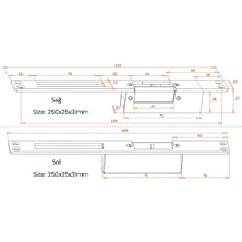 Topcraft TC-ES12SC Elektrikli Kilit Karşılığı - Basaç