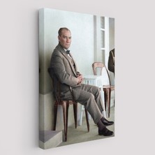 Doğal Tercih Mustafa Kemal Atatürk'ün Sandalyede Oturan Tablosu -6034