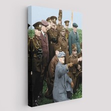 Doğal Tercih Atatürk  Arkadaşları Ile Cephede Dekoratif Duvar TABLOSU-6211