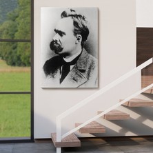 Doğal Tercih Friedrich Nietzsche Siyah Beyaz Dekoratif Kanvas TABLO-5963