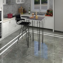 Kenz Life  Knsz Masa Sandalye Takımı HEM105ZENGIN Grisyh 060*060 1 Sandalye Syhsyh Kolçaklı Sırt Minderli