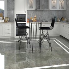 Kenz Life  Knsz Masa Sandalye Takımı HEM105ZENGIN Grisyh 100*040 2 Sandalye Syhsyh Sırt Minderli