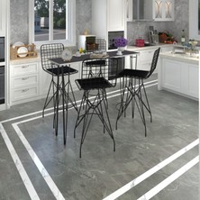Kenz Life  Knsz Masa Sandalye Takımı HEM105ZENGIN Grisyh 140*040 4 Sandalye Syhsyh