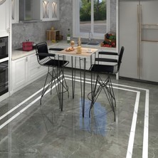 Kenz Life  Knsz Masa Sandalye Takımı HEM105ZENGIN Crdsyh 060*060 2 Sandalye Syhsyh Kolçaklı Sırt Minderli