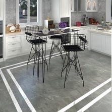 Kenz Life  Knsz Masa Sandalye Takımı HEM105ZENGIN Grisyh 140*040 3 Sandalye Syhsyh Kolçaklı
