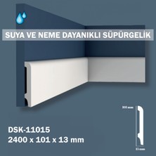 Dekoros Beyaz Polimer Lake Süpürgelik DSK-11015 Suya ve Neme Dayanıklı ( 1 Pakette 20 Boy Vardır - Total 48 M )