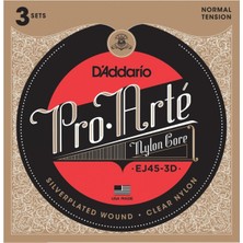 D'Addario EJ45-3D Klasik Gitar Teli 4/4