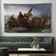 Harita Sepeti Washington Delaware'İ Geçiyor Duvar Örtüsü-Halısı - Washington Crossing The Delaware -6543