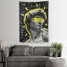 Harita Sepeti Michelangelo Buonarroti Davud Pop Art Duvar Örtüsü-Halısı-6376