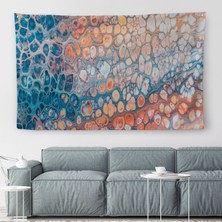 Harita Sepeti Sanatsal Mozaik Cam Dekoratif Kanvas Duvar Örtüsü-Halısı, Renkli Mozaik Cam Duvar Örtüsü-Halısı-5399