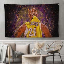 Harita Sepeti Kobe Bryant Los Angeles Lakers Kanvas Duvar Örtüsü-Halısı / Black Mamba-5151