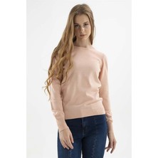 Fashion Friends Kadın Bisiklet Yaka Kazak 23K0245K1 Pudra