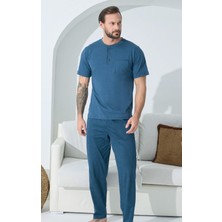 Kly Pijama Kly 9507 Yarım Kol Altı Kareli Pijama Takım