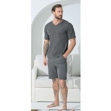 Kly Pijama Kly 9403 V Yaka Şort Pijama Takım