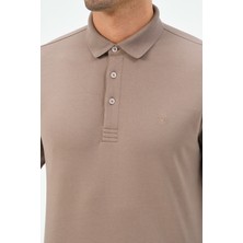 Msw Uzun Kollu Vizon Regular Erkek Polo Yaka T-Shirt