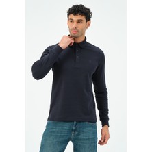 Msw Uzun Kollu Lacivert Regular Erkek Polo Yaka T-Shirt