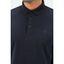 Msw Uzun Kollu Lacivert Regular Erkek Polo Yaka T-Shirt