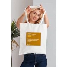 Elimin Ucunda Melankoli Model Baskılı Günlük Kullanım Özel Baskı Bez Omuz Çantası Hediyelik Tote Bag