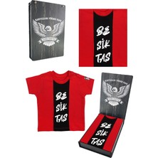 Beşiktaş Orijinal Kırmızı Bebek T-Shirt Hediyelik Ahşap Kutulu