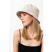 Saria Moda Kadın Bej Bucket Şapka