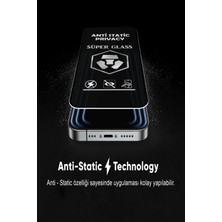 Caseart Apple iPhone 15 Pro Tam Kaplayan Anti Statik Hayalet Süper Cam Ekran Koruyucu