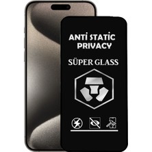 Caseart Apple iPhone 15 Pro Max Tam Kaplayan Anti Statik Hayalet Süper Cam Ekran Koruyucu