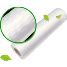 DG Vakum - 18 cm x 5 mt - Tek Yüzeyi Tırtıklı Rulo Vakum Torbası