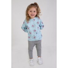 Harika Kids Kız Bebek&çocuk Iki Iplik Kumaş Orta Kalınlıkta Örme Basic Oversize Alt Üst Eşofman Takımı