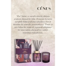 Cenes  Zen Reed Diffuser 200 ml + Candle 200 G Gift Set/ Çubuklu Oda Kokusu+Mum Hediye Seti