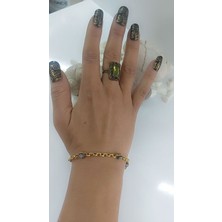 Kırmızı Cosmetics Siyah Üzerine Altın Desenli Takma Tırnak 24 Lü