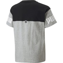 Puma Düz Gri Erkek T-Shirt 67009704 Puma Power Colorblock Tee