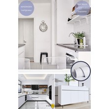 Trendpoint Kendinden Yapışkanlı 60CM×100CM Mat Beyaz Duvar Kağıdı Mutfak Tezgah Dolap Masa Kaplama