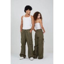 Deef Wear Y2K Harajuku Unisex Baggy Tactical Kargo Paraşüt Pantolon