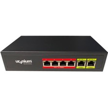 Uranıum POE-4002-48W 4 Port 10/100 + 2 Port 10/100 RJ45 Uplınk Poe Swıtch(Realtek Chıpset)