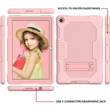 ZSHSKJ For Huawei Matepad T10 Contrast Color Robot Shockproof Silicone + Pc Protective Case With Holder (Yurt Dışından)