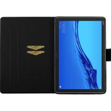 ZSHSKJ Huawei Mediapad Için M5 Renkli Çizim Desen Yatay Çevirme Deri Kılıf Tutucu ve Kart Yuvaları ve Uyku / Uyandırma Fonksiyonu ile (Yurt Dışından)