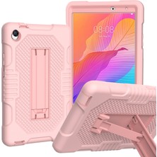 ZSHSKJ For Huawei Matepad T8 8.0(2020) Contrast Color Robot Shockproof Silicone + Pc Protective Case With Holder (Yurt Dışından)