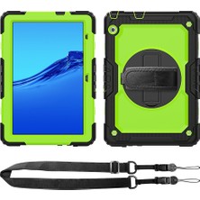 ZSHSKJ For Huawei Mediapad T5 Shockproof Colorful Silicone + Pc Protective Case With Holder & Shoulder Strap & Hand Strap (Yurt Dışından)