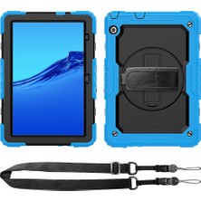 ZSHSKJ For Huawei Mediapad T5 Shockproof Colorful Silicone + Pc Protective Case With Holder & Shoulder Strap & Hand Strap (Yurt Dışından)